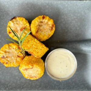 Кукурудза гриль з сирним соусом