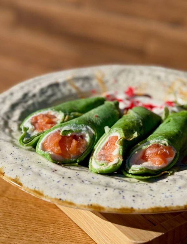 Млинці з лососем